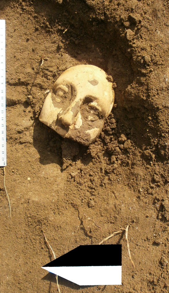 Votive mask from Narce, used with permission of Jacopo Tabolli