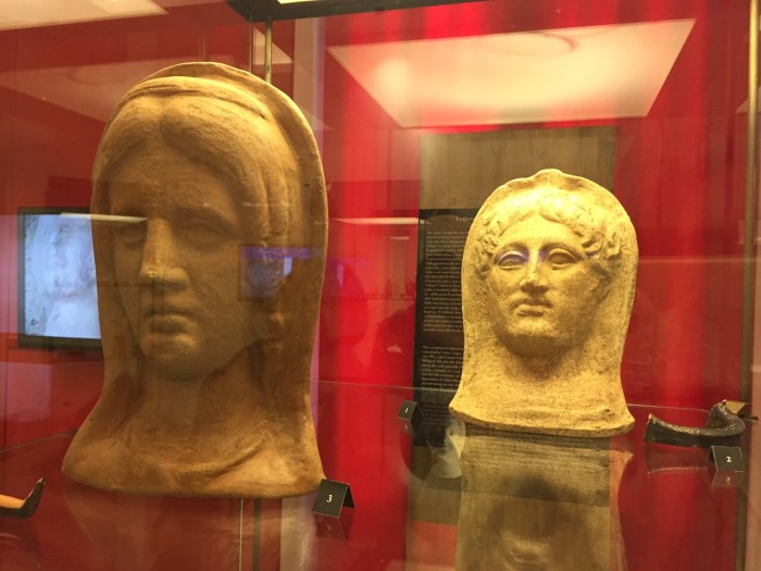 votive heads from Narce, used with permission of Jacopo Tabolli