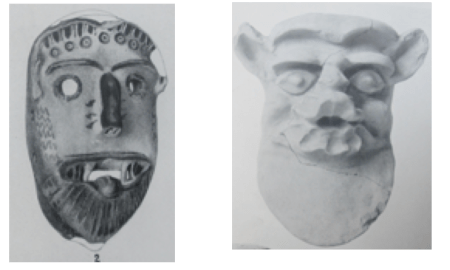 Left: Gorgon (Dickins 1929: pl.56). Right: Satyr (Dickins 1929: pl.62).