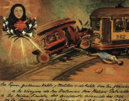 Ex Voto, altered by Frida Kahlo to look like her accident